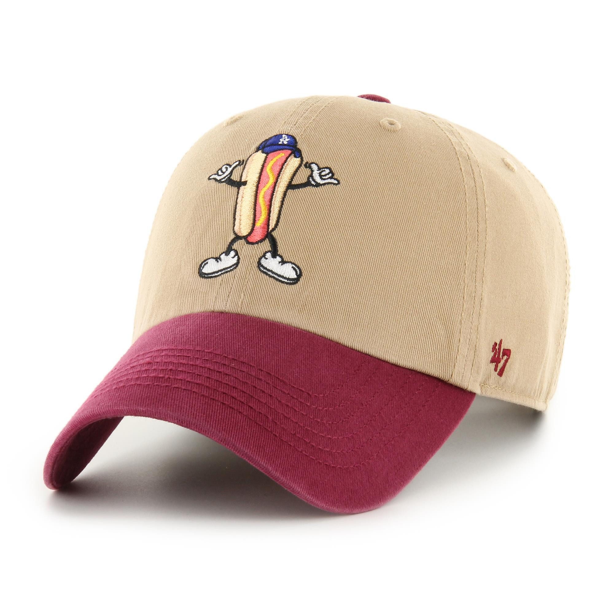 Baseball Cap '47 Brand Cap MLB Los Angeles Dodgers Khaki Cartoon Icon '47 Clean Up