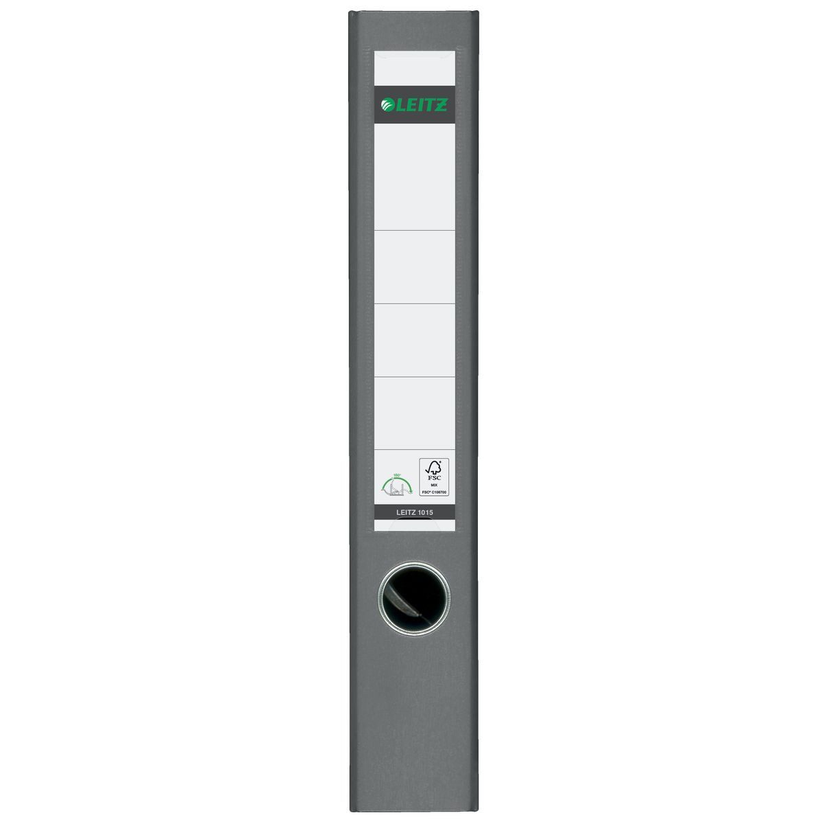LEITZ Aktenordner LEITZ Plastikordner 180° grau DIN A4 Rückenbreite 5cm