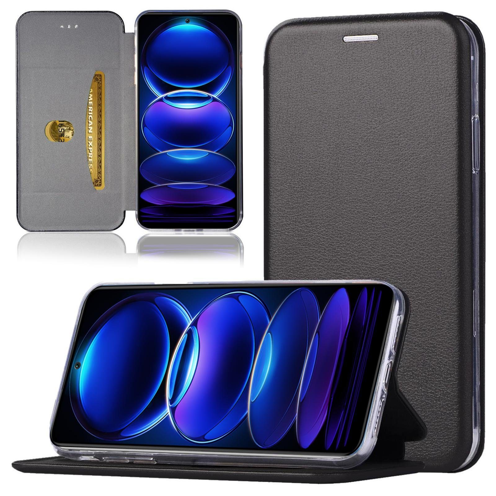 Numerva Handyhülle Hard Cover Etui für Xiaomi Redmi Note 12 Pro+, Flip Cover Schutz Hülle Tasche