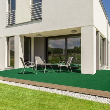 Rasenteppich wetterfest, Kunstrasen Teppich für Balkon & Terrasse, Karat, Outdoor Teppichboden, Auslegware in 6 verschiedenen Farben & Größen