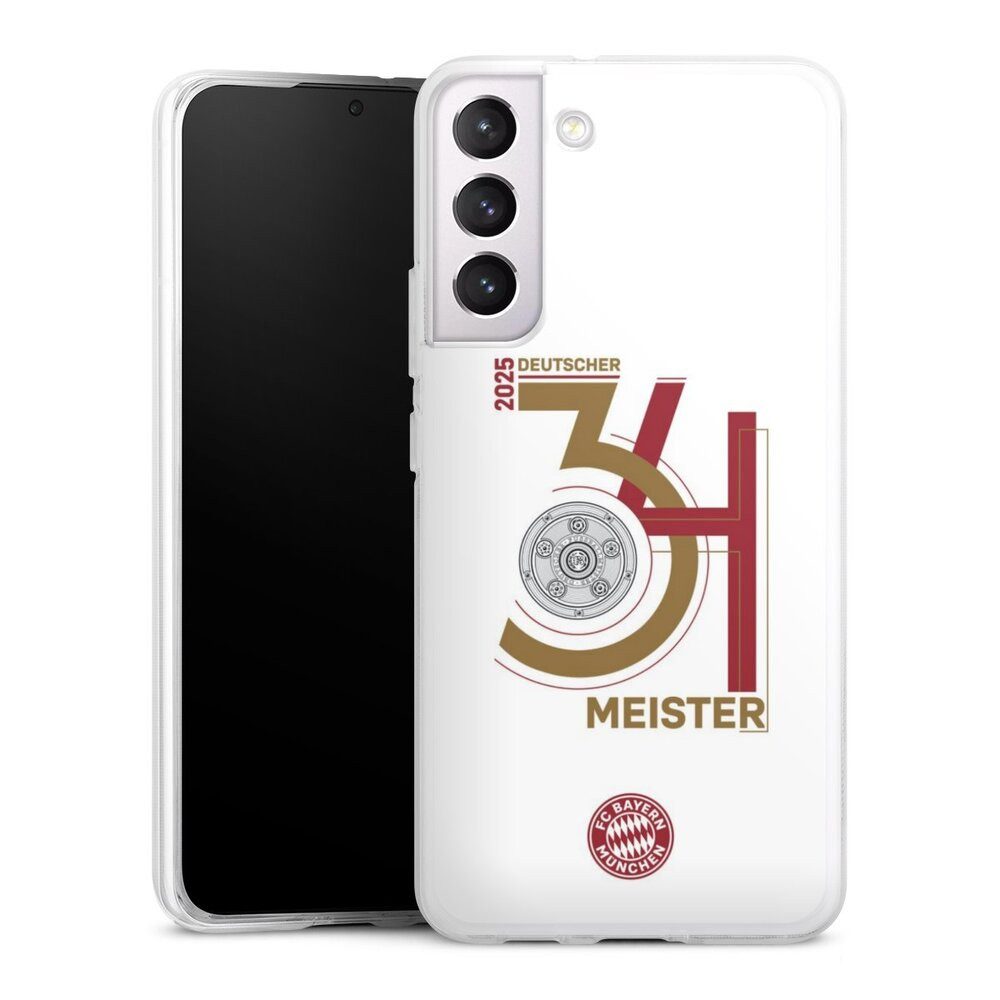 DeinDesign Handyhülle FC Bayern München Meister Offizielles Lizenzprodukt, Samsung Galaxy S22+ Silikon Hülle Bumper Case Handy Schutzhülle