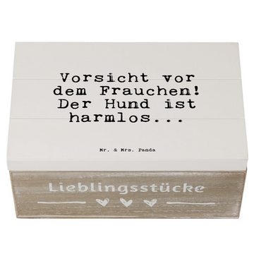 Mr. & Mrs. Panda Dekokiste Vorsicht vor dem Frauchen!... - Weiß - Geschenk, Geschenk Frau, Truhe (1 St)