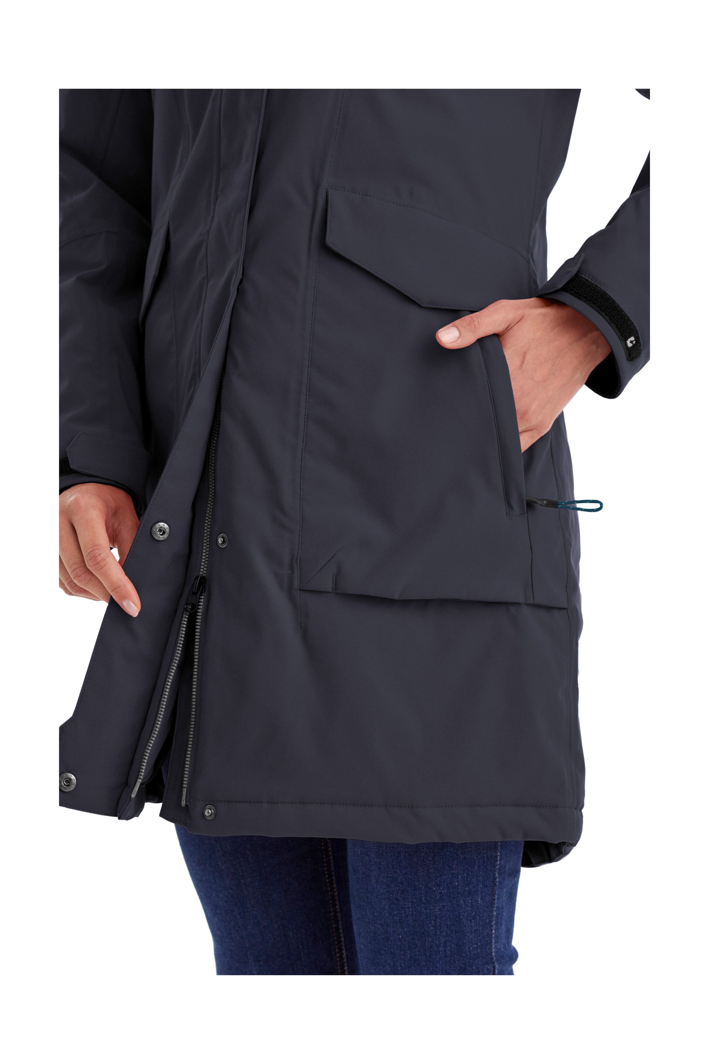 Killtec Parka Damen Funktionsparka Wasserdichter, atmungsaktiver Damenparka mit abnehmbarer Kapuze