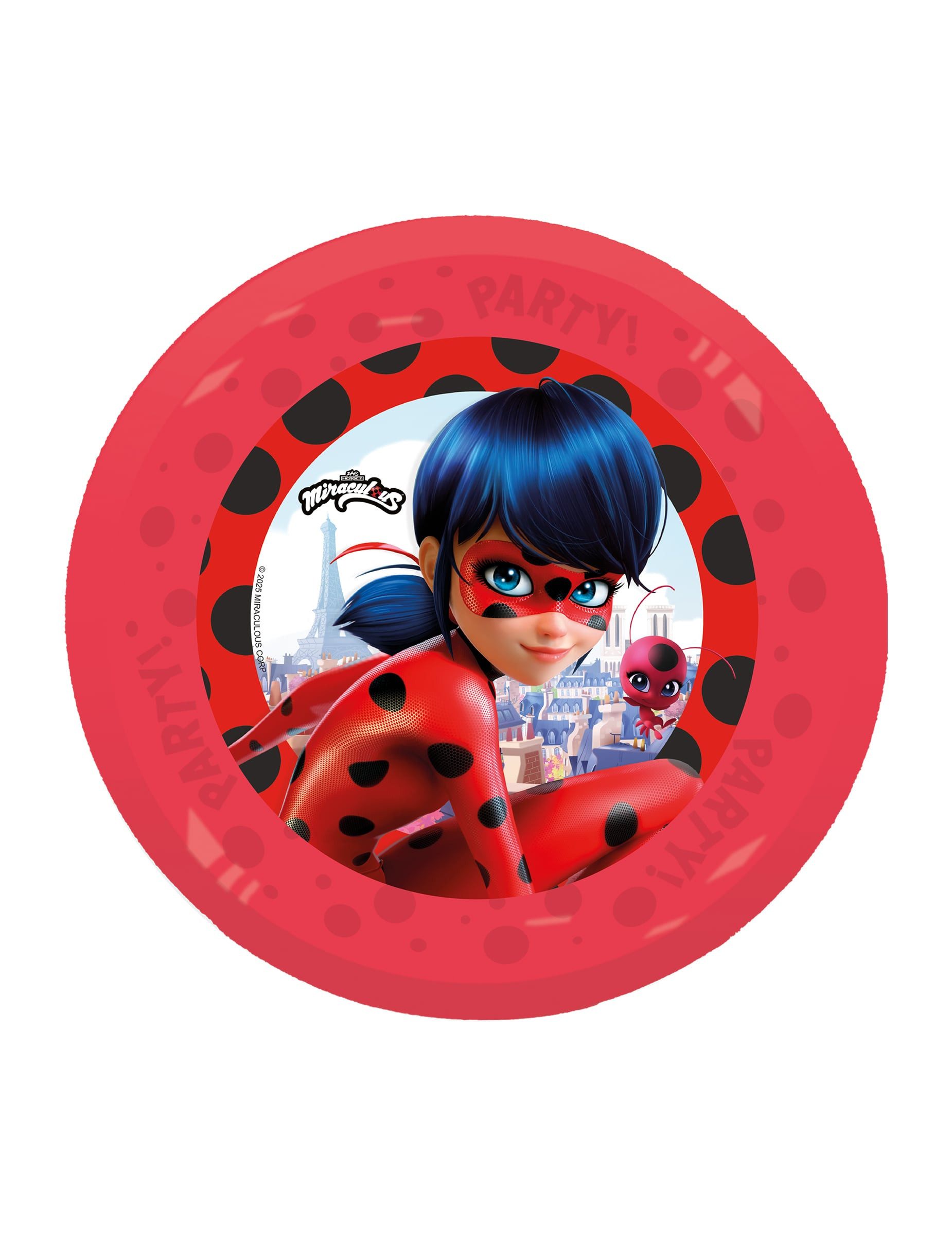 Procos Kostüm 4er Partygeschirr-Set Ladybug 21 cm