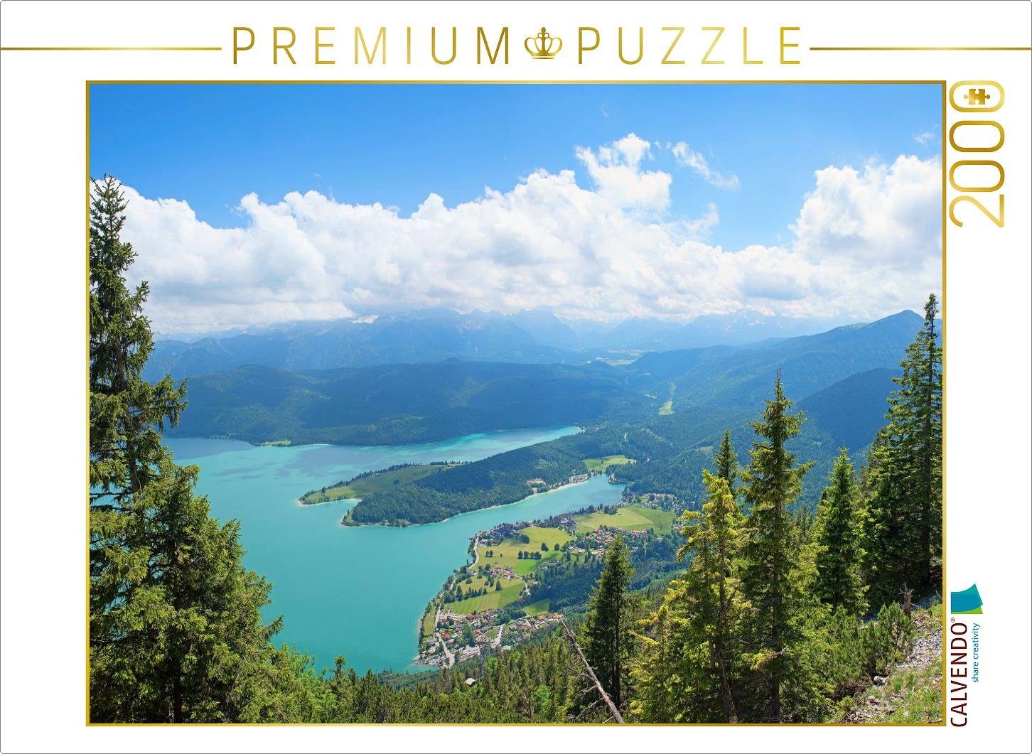 Puzzle CALVENDO Puzzle Walchensee in Oberbayern 2000 Teile Lege-Größe 90 x 67 cm Foto-Puzzle Bild von SusaZoom