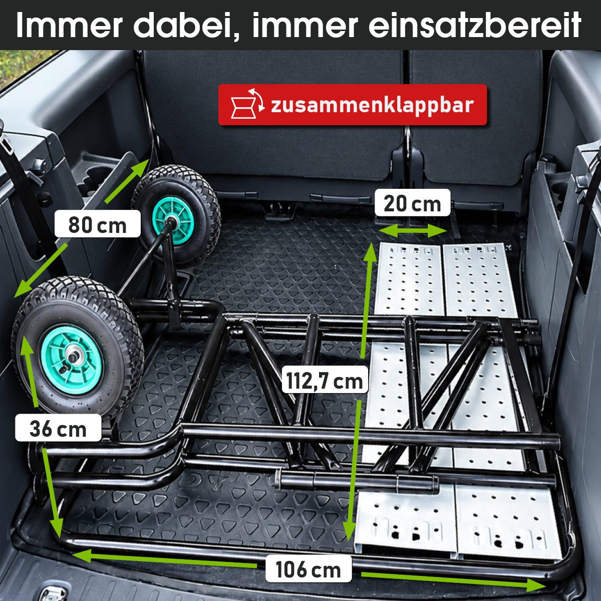 BRAST Arbeitsgerüst Mobil Rollgerüst Arbeitsbühne auf Rädern, 150kg Tragkraft, 2 Plattformen, 56/81cm Höhe, 4 Stabilisierungsfüße, Luftreifen – Bild 5 von 5