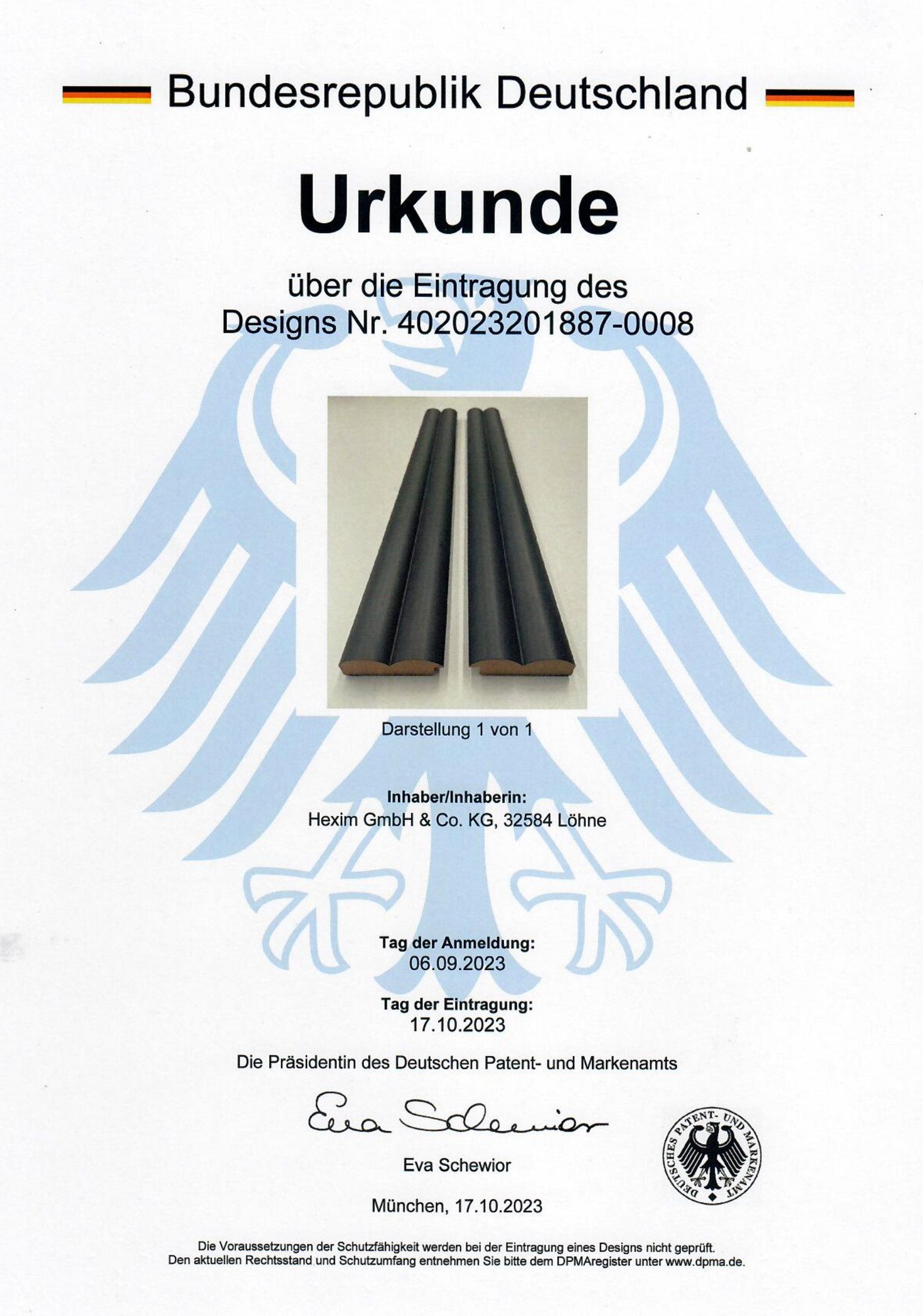 Hexim Wanddekoobjekt Start / Abschlussprofil Wave De Luxe Black Lead (Wave Lamellen 2,75m MDF Lamellenwand Wandpaneele Lamellenverkleidung Wandverkleidung Akusiktpaneele Holzpaneele Natur Holz (1 Start / Abschlussprofil, Wave De Luxe Black Lead)
