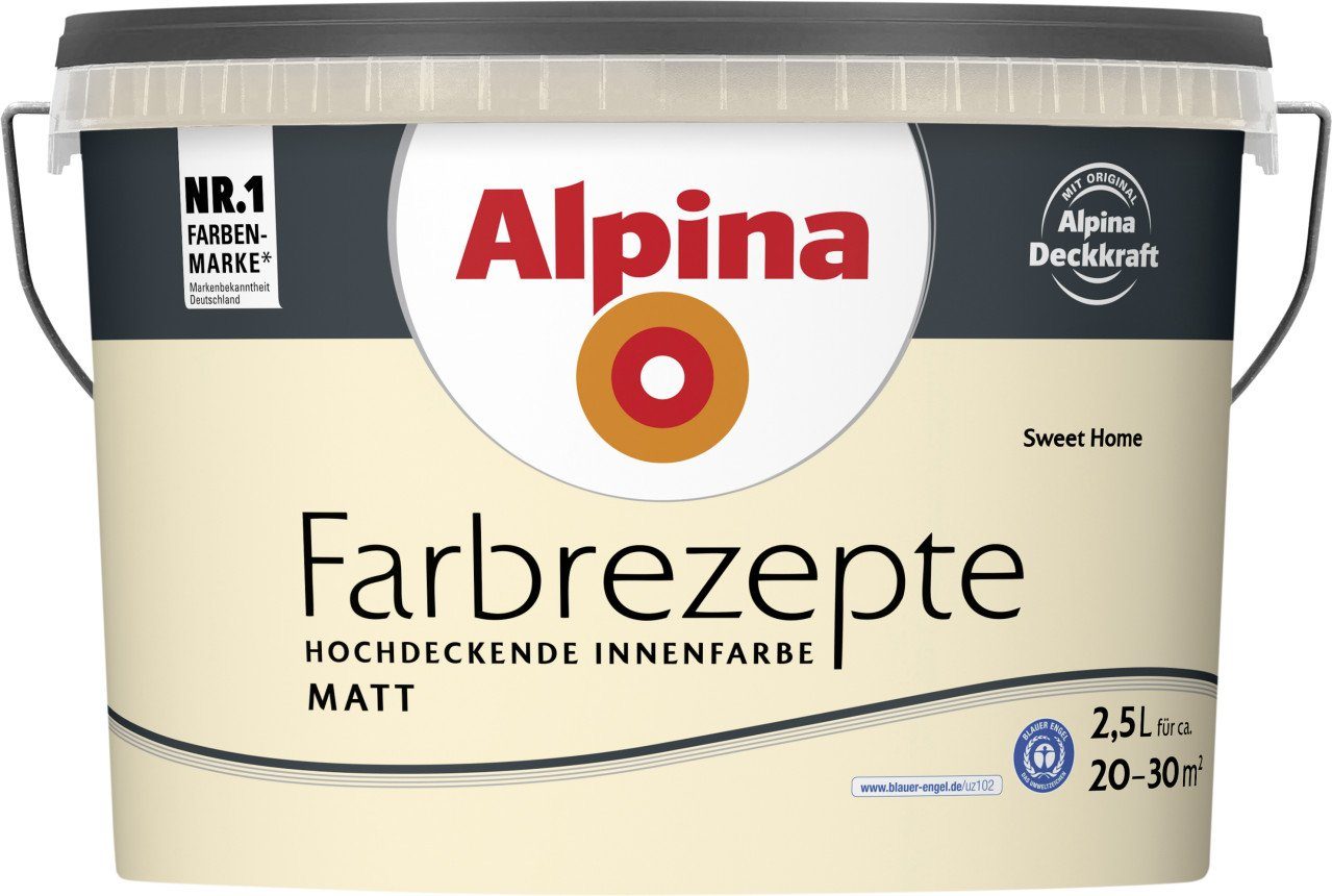 Wandfarbe Alpina Farbrezepte Sweet Home matt 2,5 L