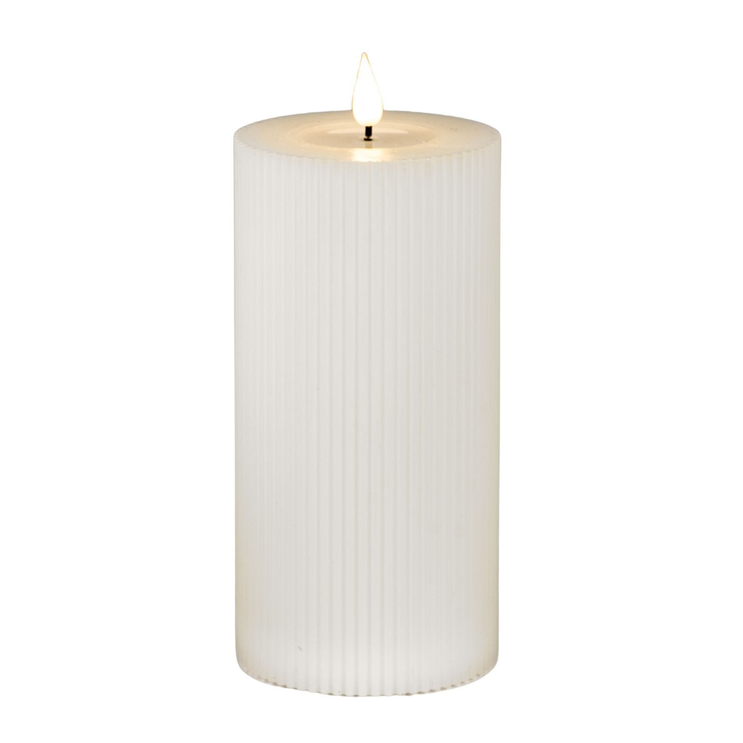 formano LED-Kerze Streifen, LED, Mit Timerfunktion, Weiß, Streifen, H: 18cm