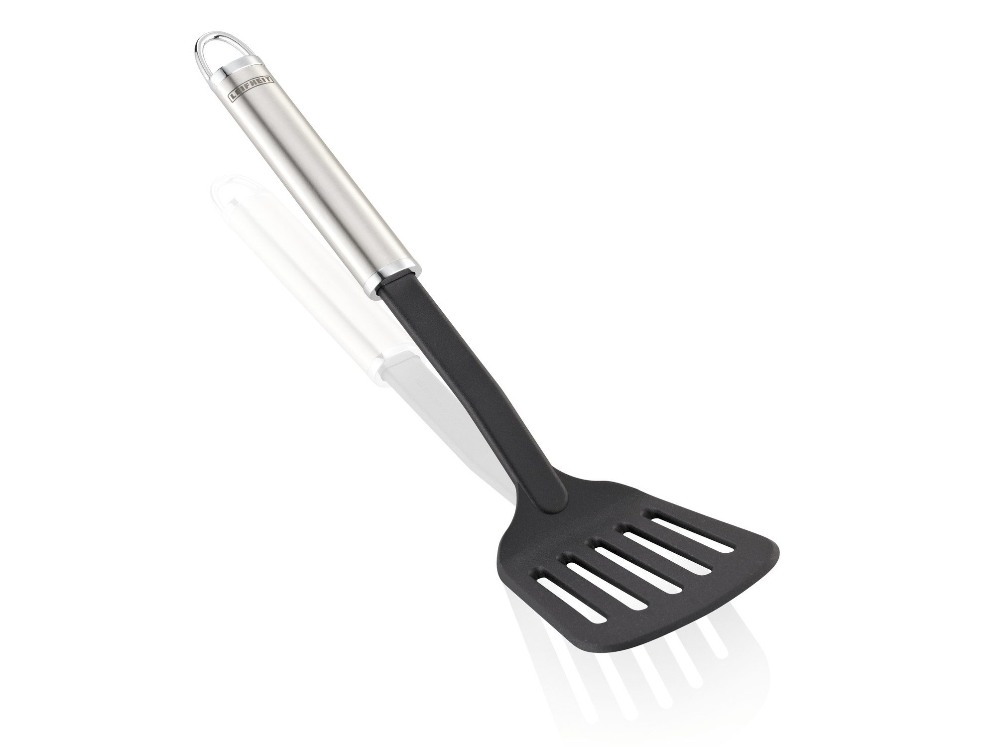 Leifheit Pfannenwender Pfannenwender Nylon, Edelstahl, hitzebeständiges Nylon bis 160°C, Aufhängeöse