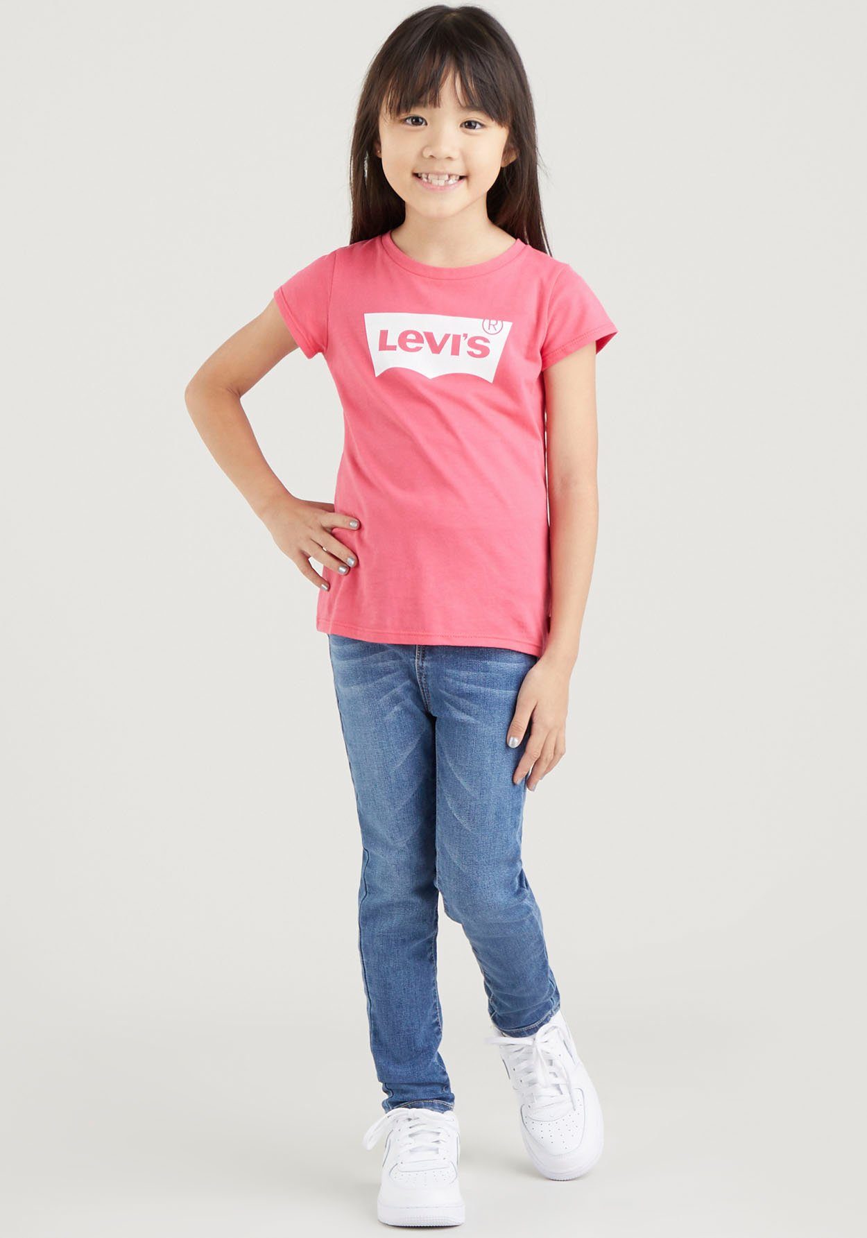 RISE HIGH Levi's® blue used GIRLS mid Kids SUPER SKINNY for 720™ Stretch-Jeans