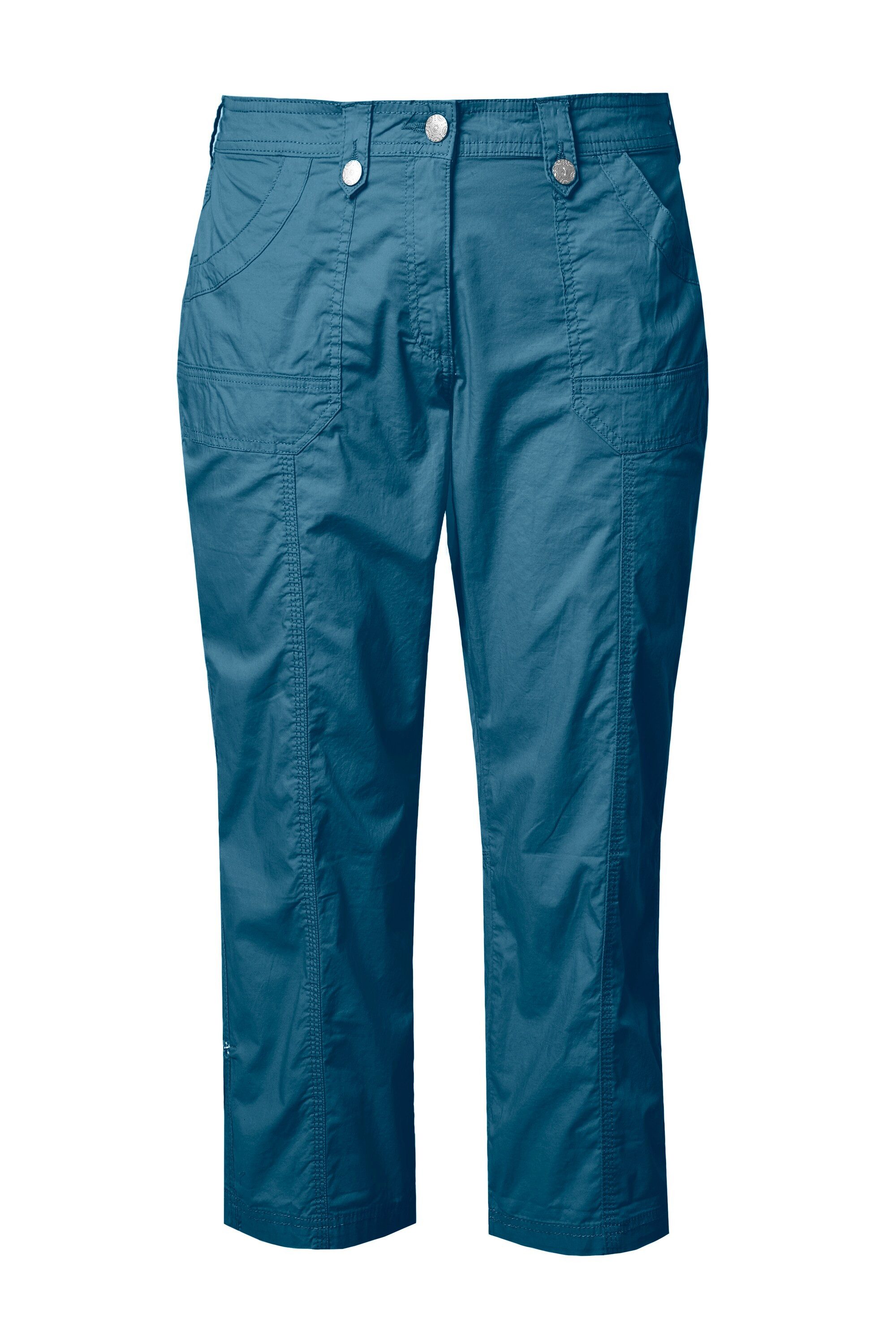 Ulla Popken Funktionshose 7/8-Cargohose Krempelriegel Komfortbund günstig online kaufen