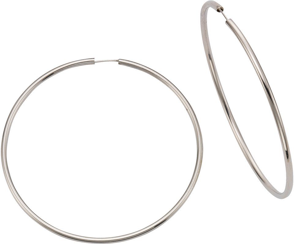 Firetti Paar Creolen Schmuck Geschenk Silber 925 Basic 2 mm breit