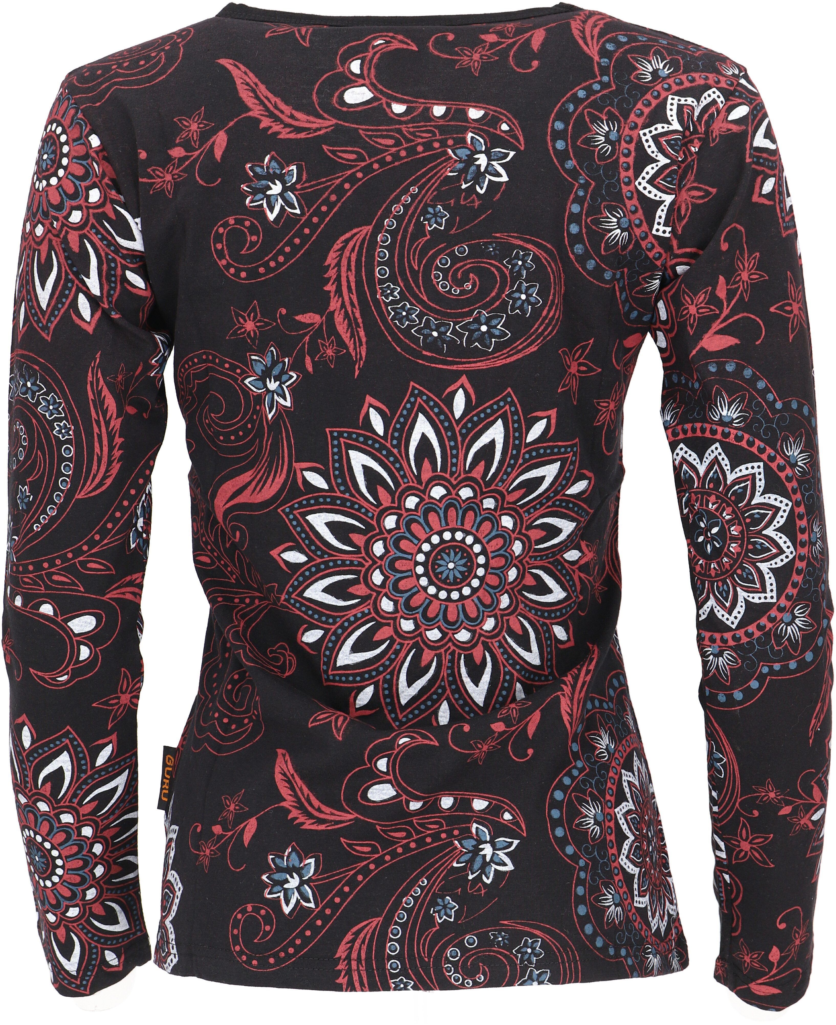 Guru-Shop Longsleeve Besticktes Langarmshirt Hippie chic Retro -.. alternative Bekleidung – Bild 3 von 4