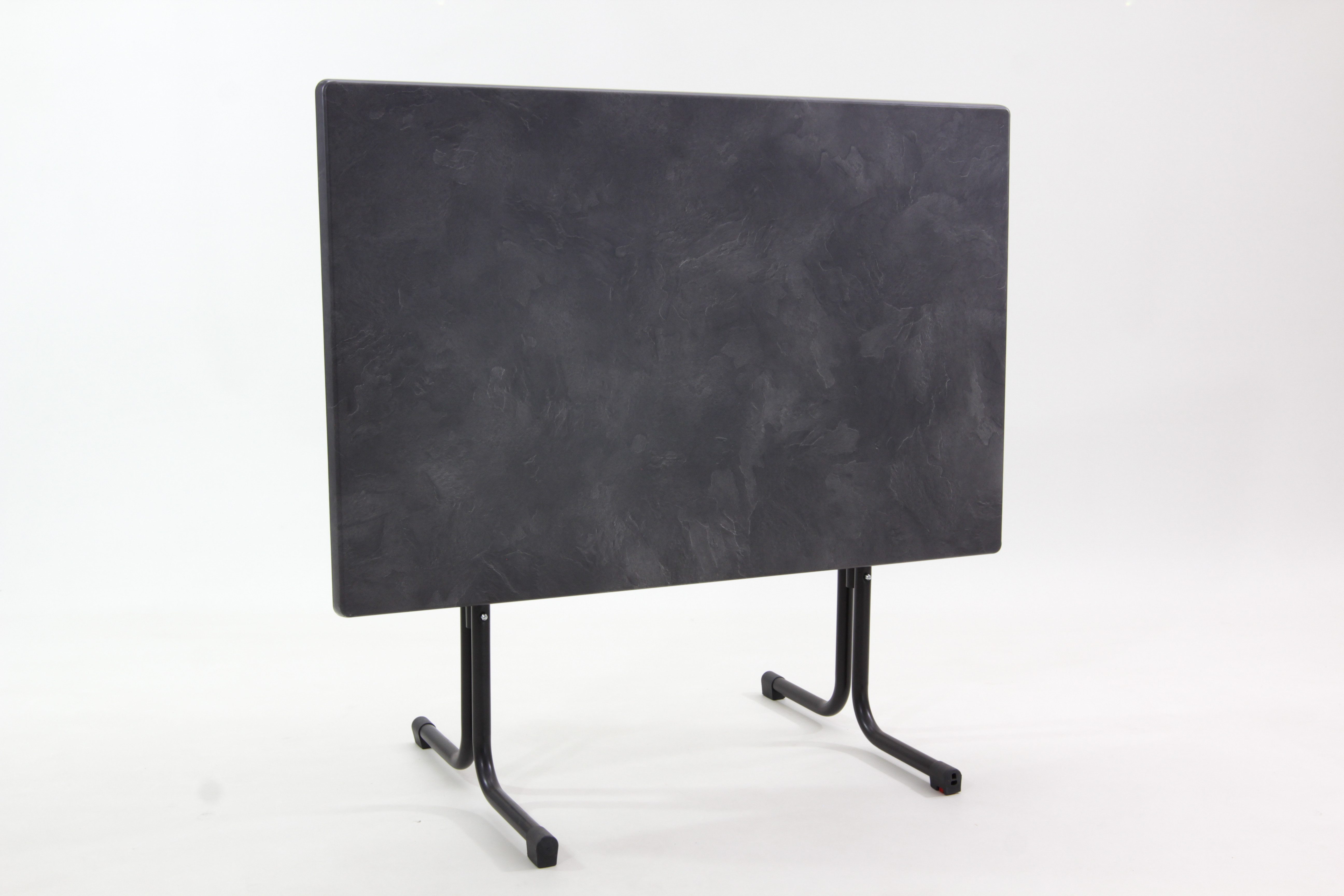 Gardissimo Gartentisch 120x80 cm Dark Slate Topalit Tischplatte zusammenklappbar (Spar-Set, 1-St., 1 Tisch), Made in Germany / wetterfest / klappbar / pflegeleicht
