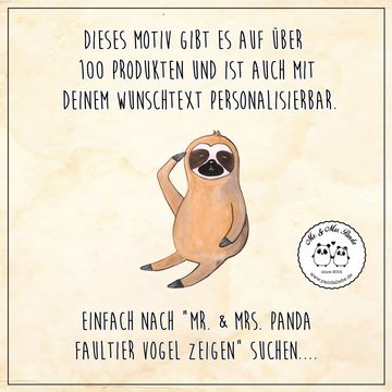 Mr. & Mrs. Panda Servierbrett Faultier Vogel - Transparent - Geschenk, Faultier Deko, Lieblingstier, Bambus, (1-St), Lasergravur