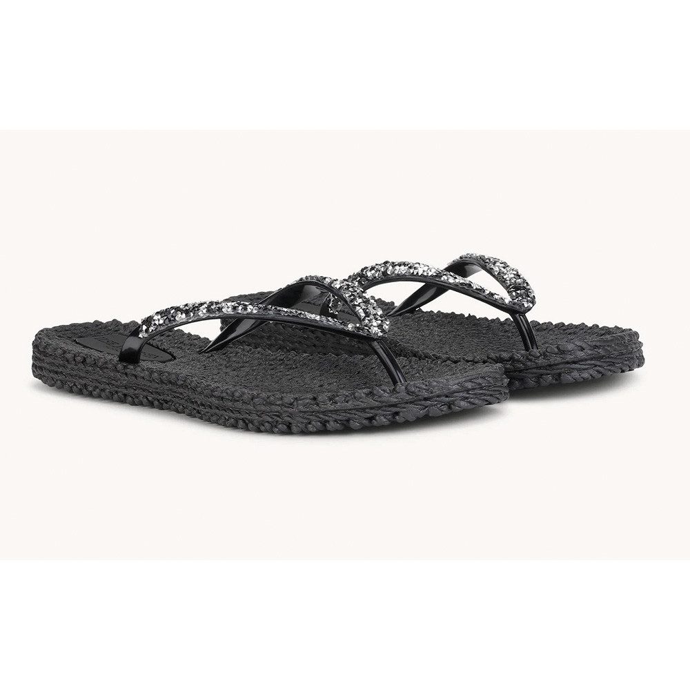 ILSE JACOBSEN Damen Flip-Flops CHEERFUL03G mit Strasssteinen Zehentrenner