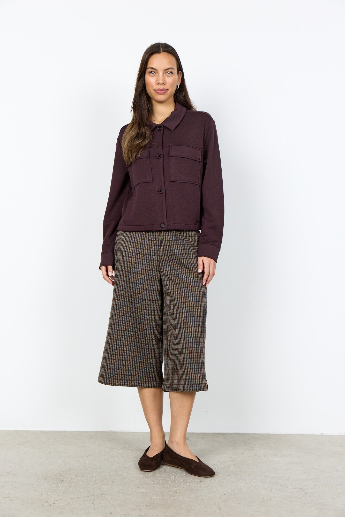 soyaconcept Sweatjacke Modische Sweatjacke mit Kragen und Taschen für Damen – Bild 4 von 5