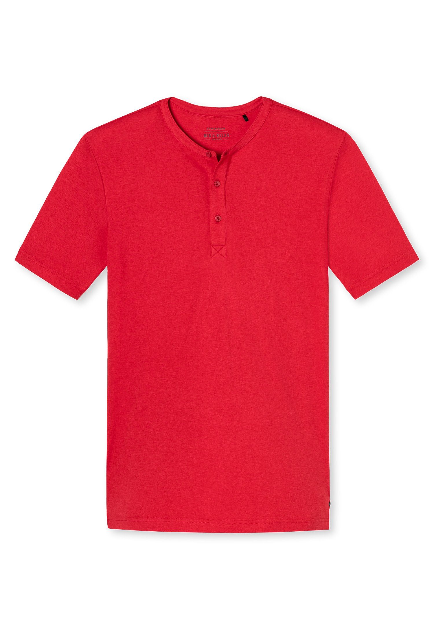 Schiesser Pyjamaoberteil Mix & Relax (Packung, 1-tlg., Set) Herren Pyjamaoberteil Schlafshirt Kurzarm Baumwolle