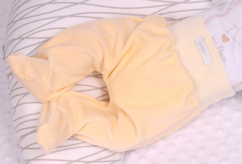 La Bortini Schlupfhose Hose mit Füßchen Babyhose warm für Frühchen, Baby und Kinder