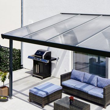 GUTTA Terrassendach Premium, BxT: 611x506 cm, Bedachung Dachplatten, BxT: 611x506 cm, Dach Acryl klar