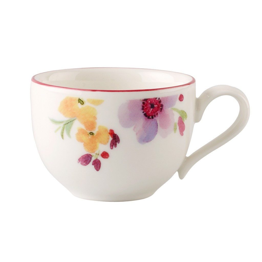 Villeroy & Boch Espressotasse Mariefleur Basic, Porzellan, Spülmaschinengeeignet, Mehrfarbig, Blumen, H: 4.5cm