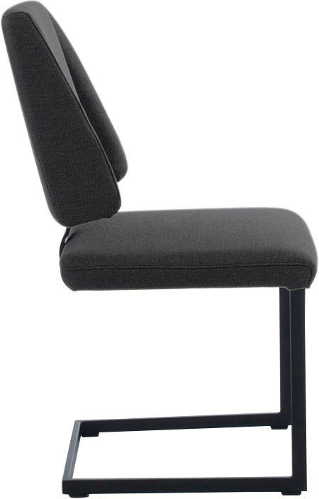 K+W Komfort & Wohnen Freischwinger Longbeach (1 St), mit Gestell und Abstandshalter in Metall schwarz Struktur, Sitzkomfort
