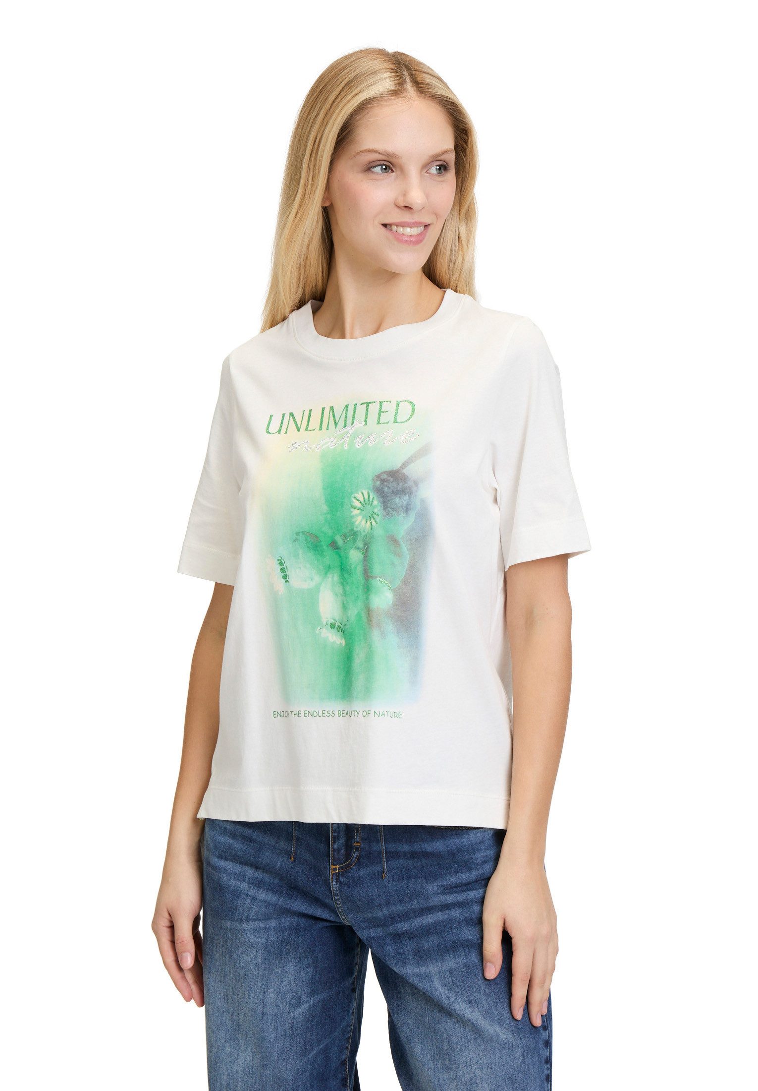 Cartoon Kurzarmshirt Cartoon Printshirt mit Rundhalsausschnitt günstig online kaufen