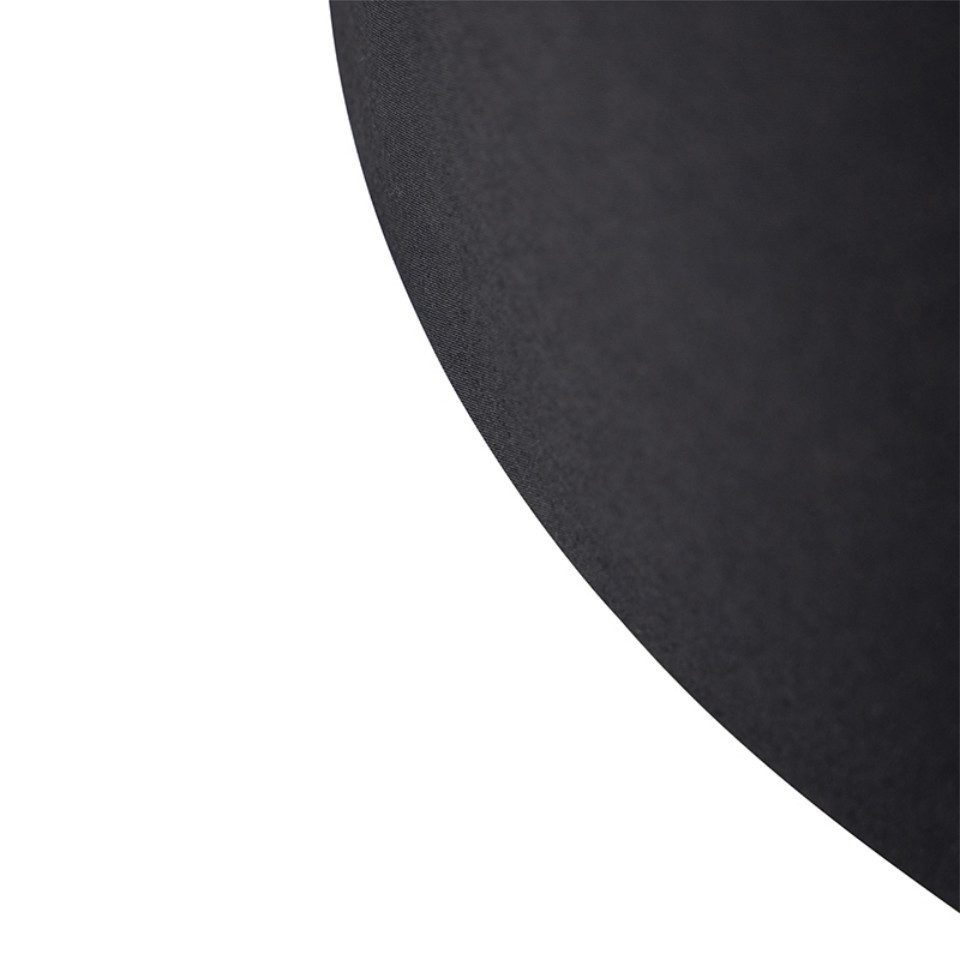 Qazqa Lampenschirm Rond schuin katoen, QAZQA Lampenschirm, Schwarz, Textil, Modern