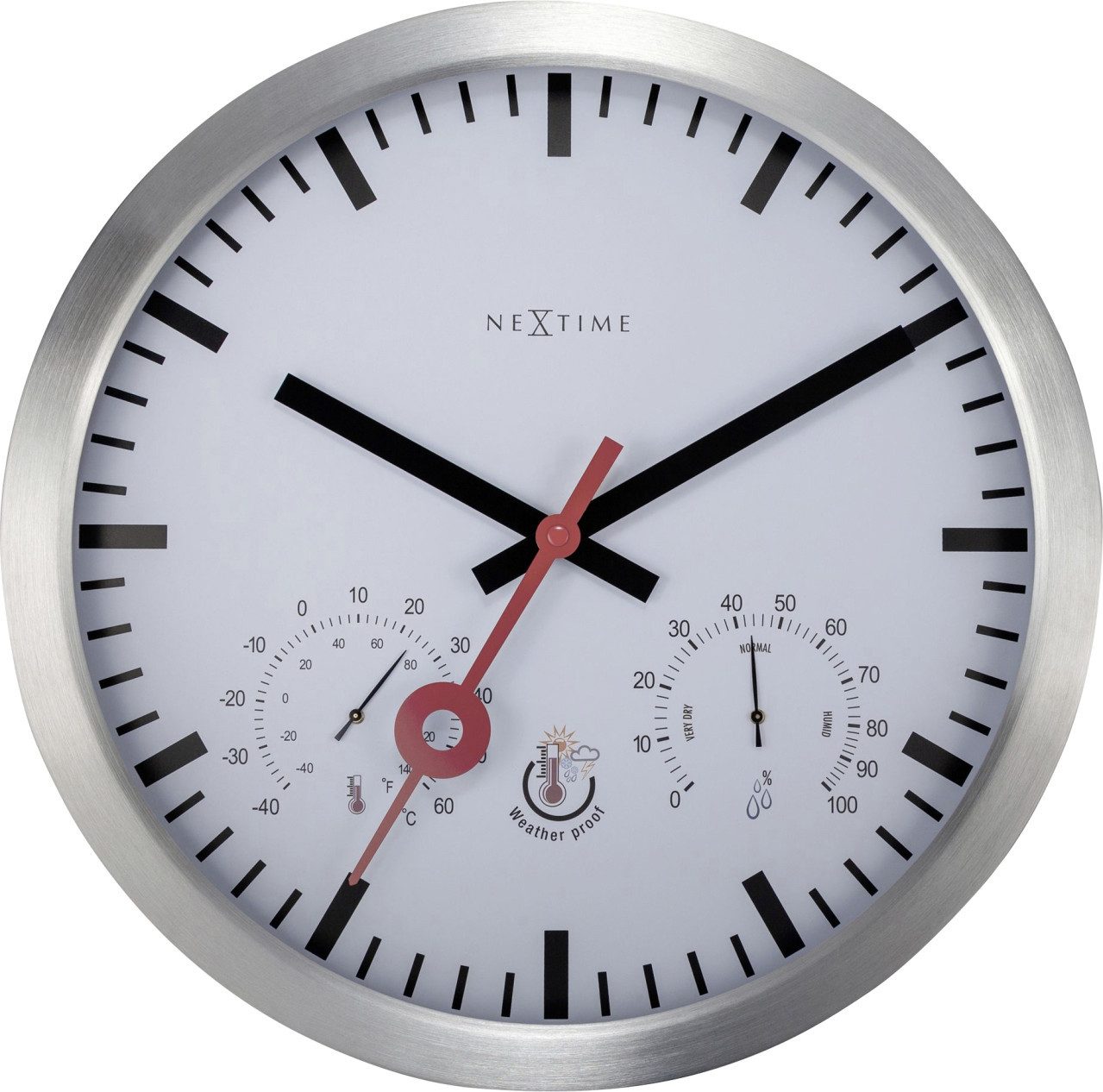 NEXTIME Wanduhr Nextime Außenwanduhr Clematis 4307ST Ø 35 cm