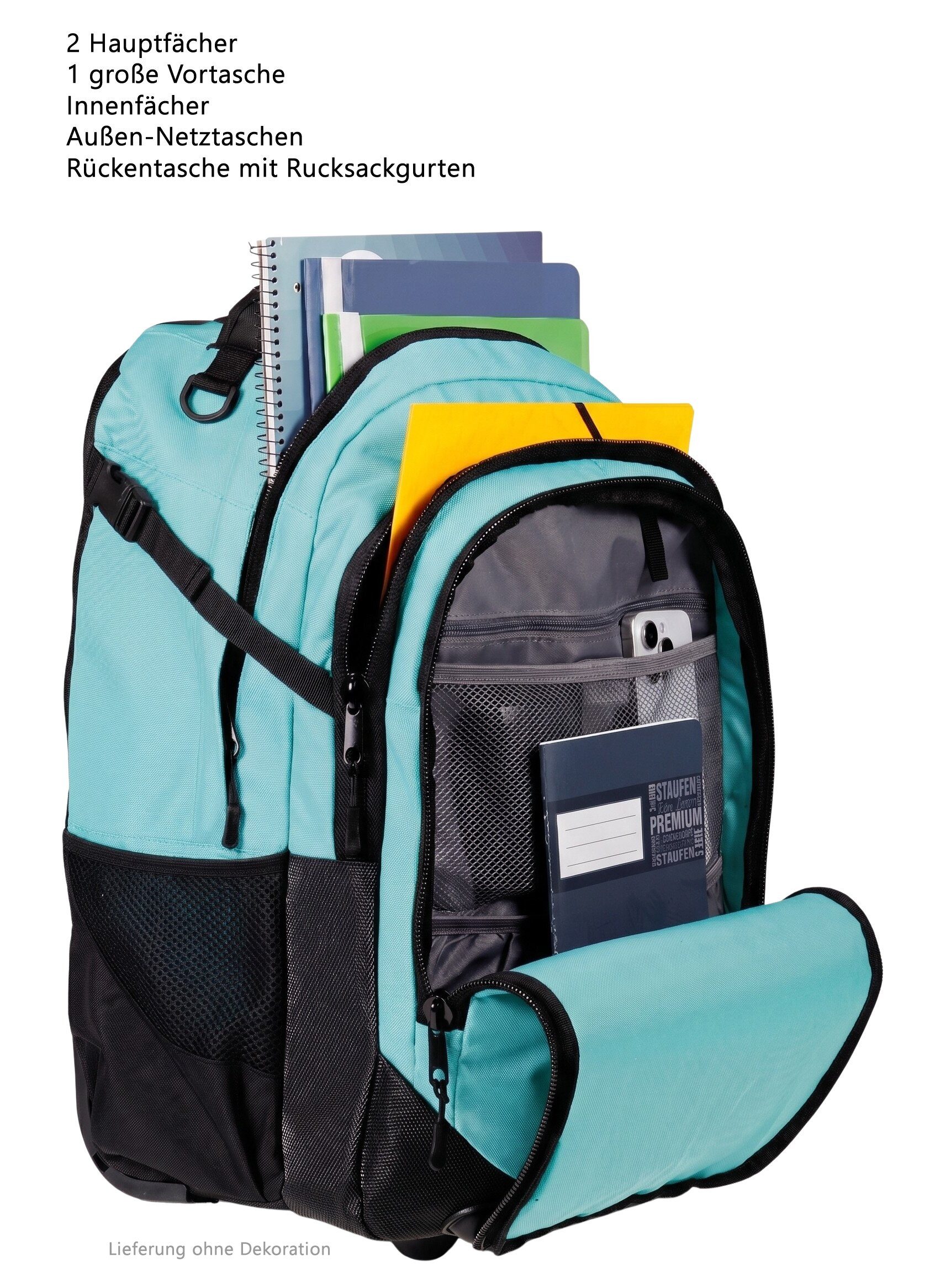 ELEPHANT Schulrucksack Schultrolley Trolley Hero Signature Schulrucksack (3 Teile Set), Rucksacktrolley Schule Rucksack Trolly, Sporttasche, Mäppchen Box +tsm