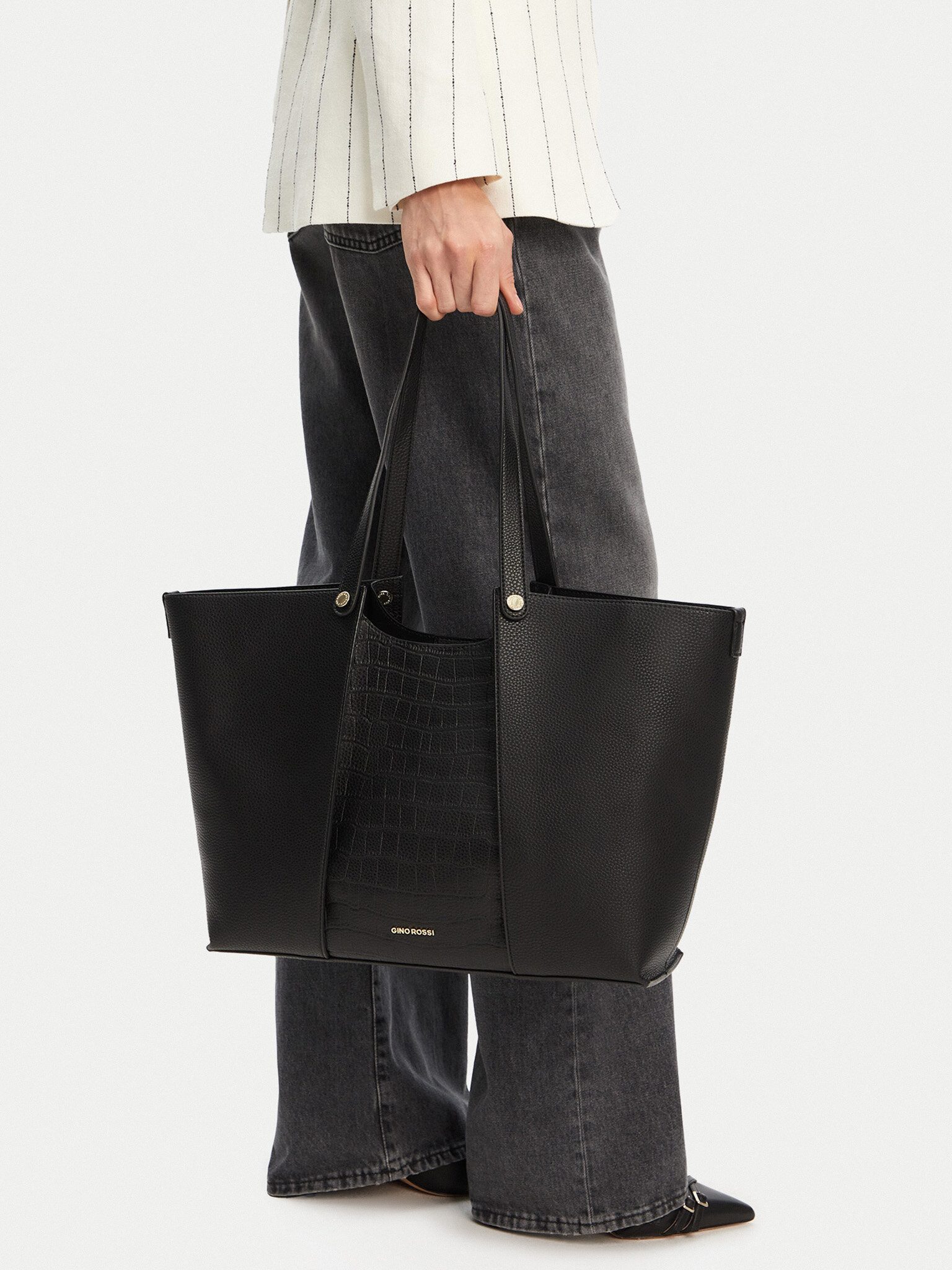 GINO ROSSI Handtasche Gino Rossi Damenhandtasche Schwarz C-LX10146