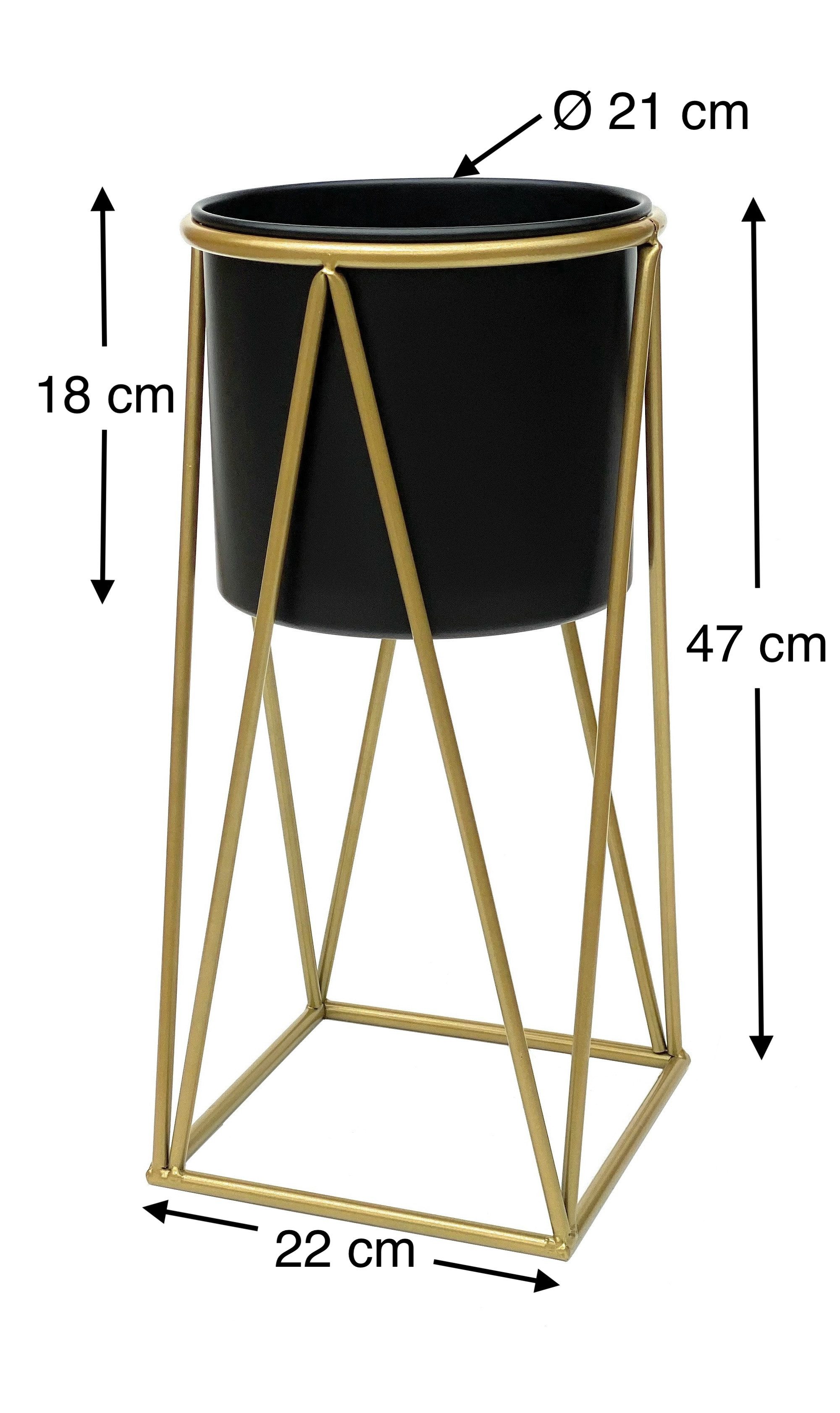 DanDiBo Blumenhocker mit Topf Metall Gold günstig online kaufen
