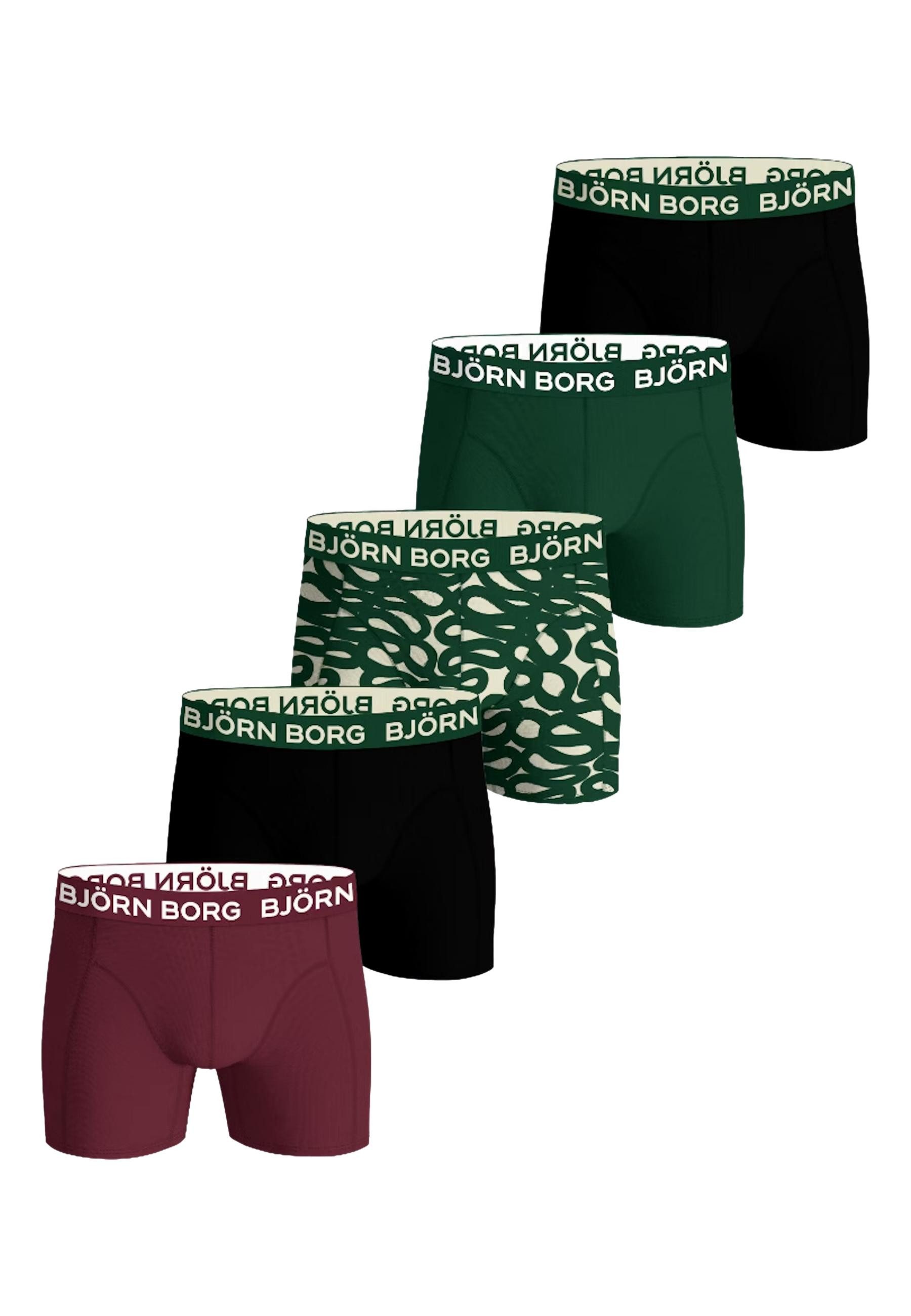 Björn Borg Boxershorts Boxershorts Unterhosen Stretch Boxers 5-pack (5-St)