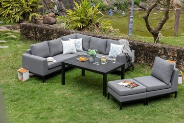 MANDALIKA Garden Gartenlounge-Set Deluxe Outdoor Lounge Set Tarent 100% wetterfest mit LIKA-TEX ® Bezug