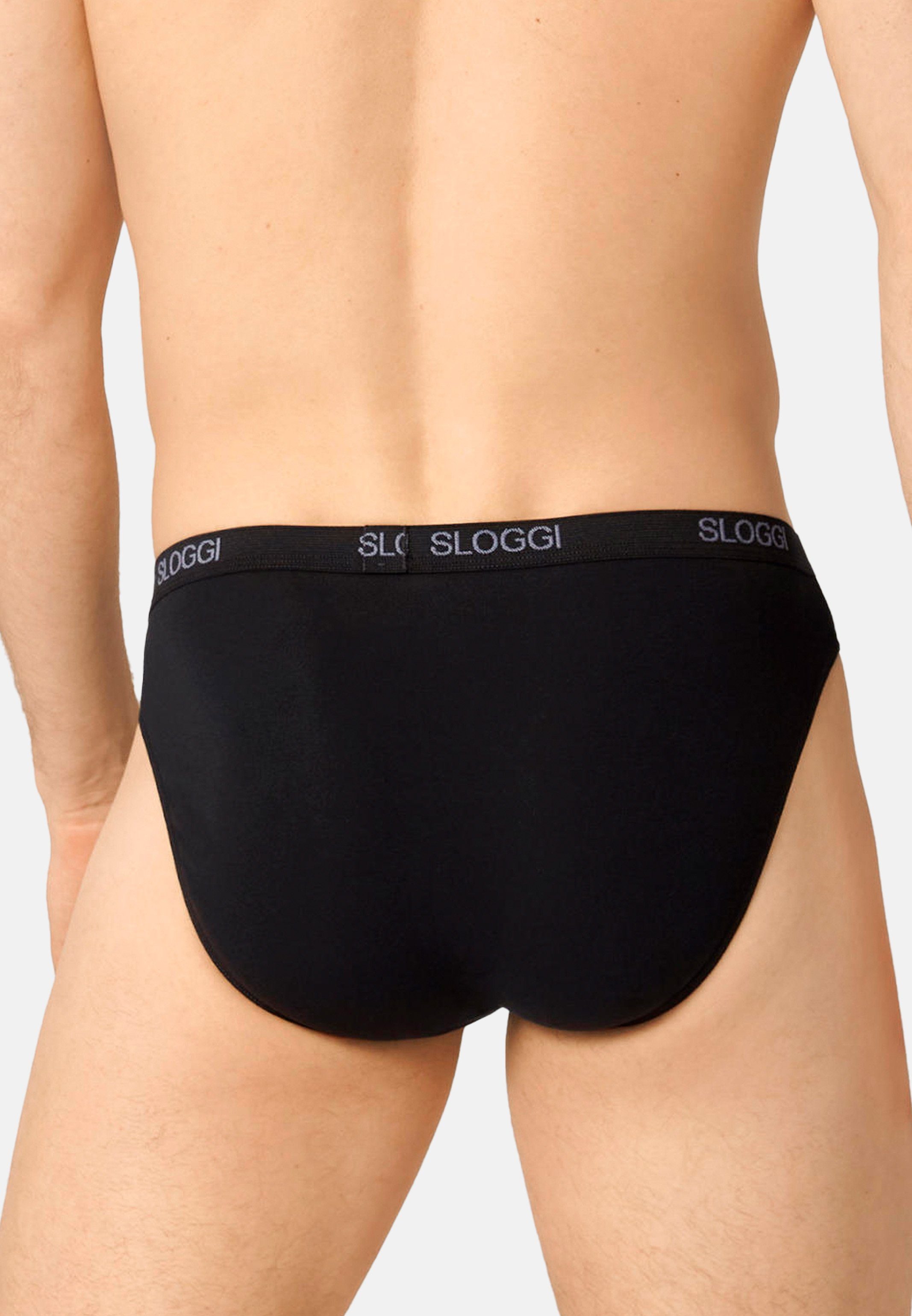 Slip Ohne - Sloggi 6-St) Basic Pack (Spar-Set, Baumwolle 6er / Slip Schwarz - Mini Eingriff - Unterhose
