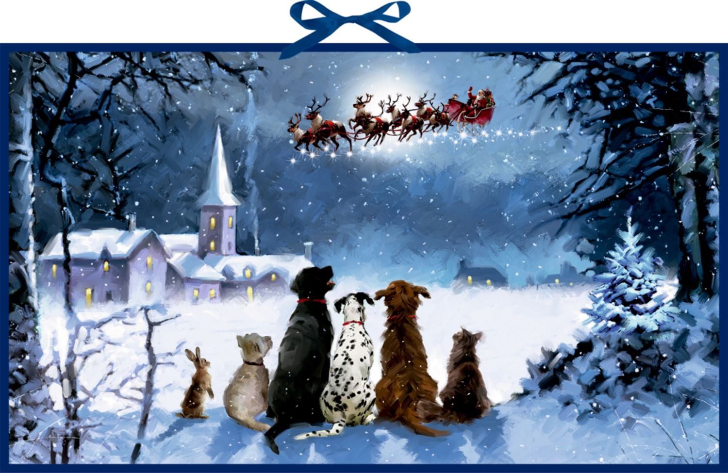 Coppenrath Wandkalender Wand-Adventskalender – Wunderbare Hunde-Weihnacht