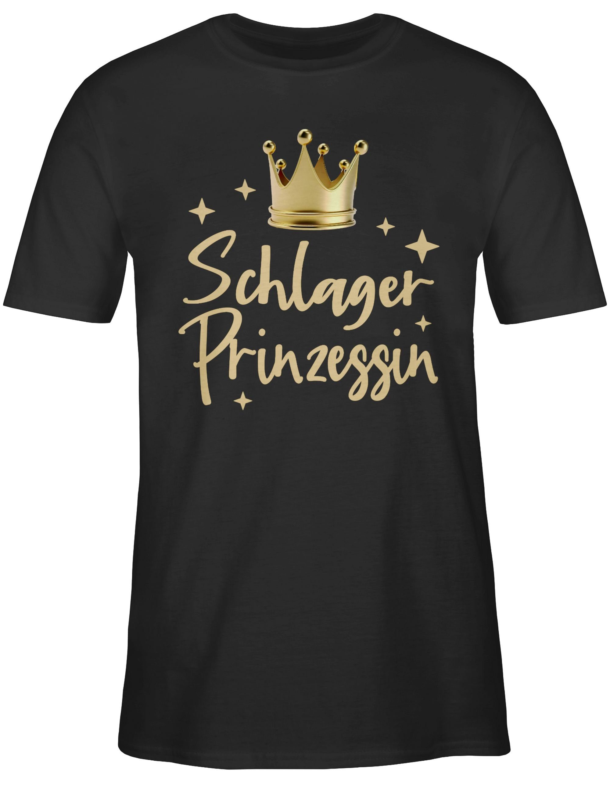 Shirtracer T-Shirt Schlager Prinzessin - Schlagerparty Konzert Volksmusik Schlager Party Outfit 01 Schwarz