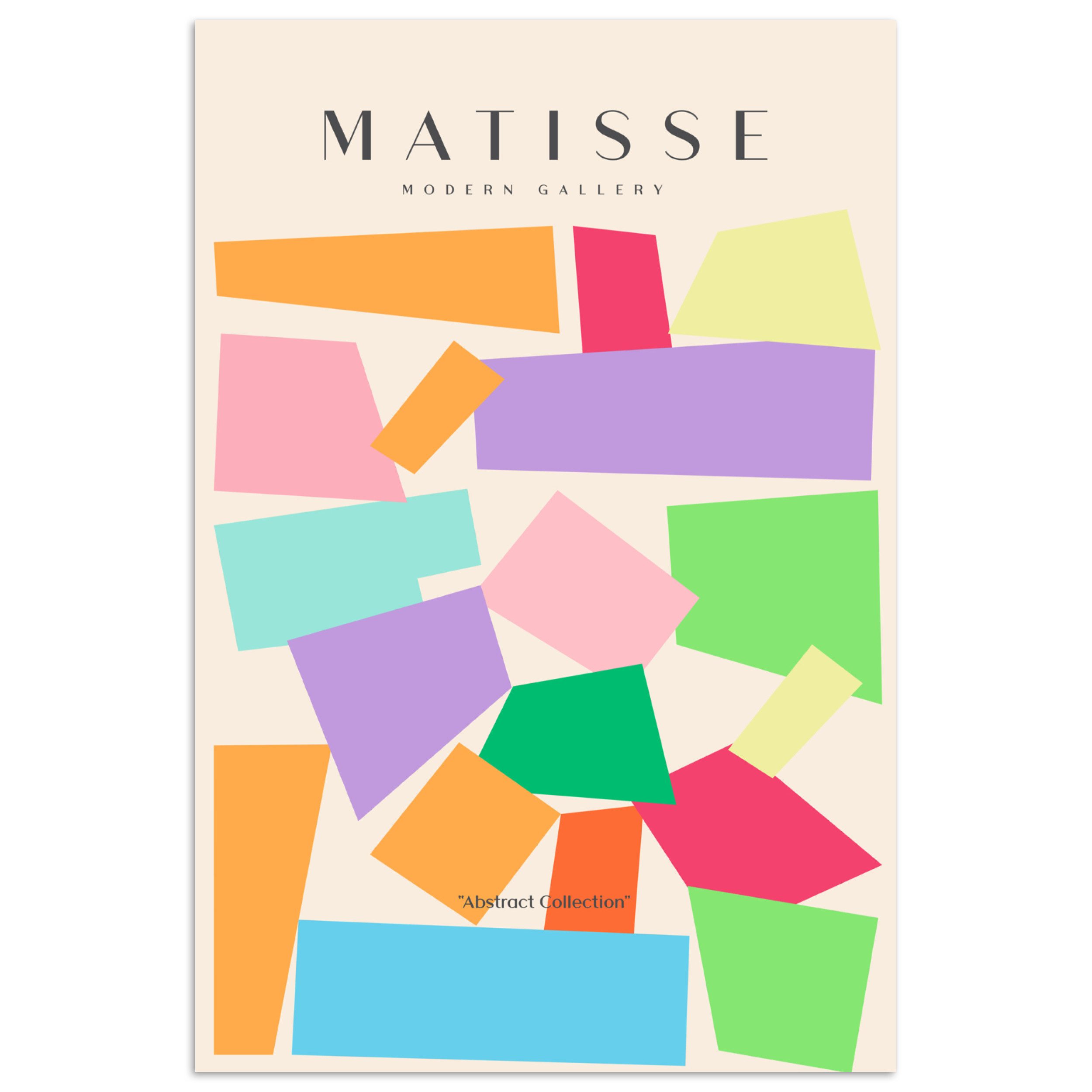 Poster Abstrakte Kunst - Matisse - Pastell - Modern