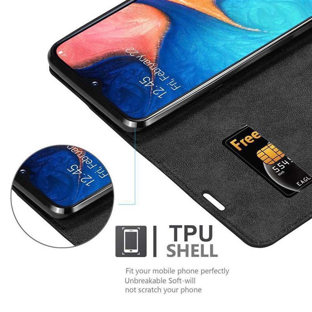 Cadorabo Handyhülle für Samsung Galaxy A10e / A20e Hülle Samsung Galaxy A10e / A20e, Hülle Schutzhülle mit Standfunktion, Magnetverschluss und Kartenfach
