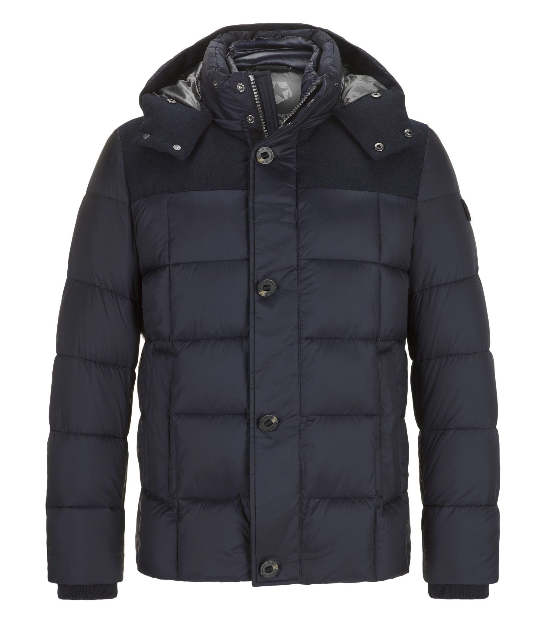 Milestone Steppjacke MSTimber Winterjacke im Materialmix mit Kapuze, waserabweisend und winddicht
