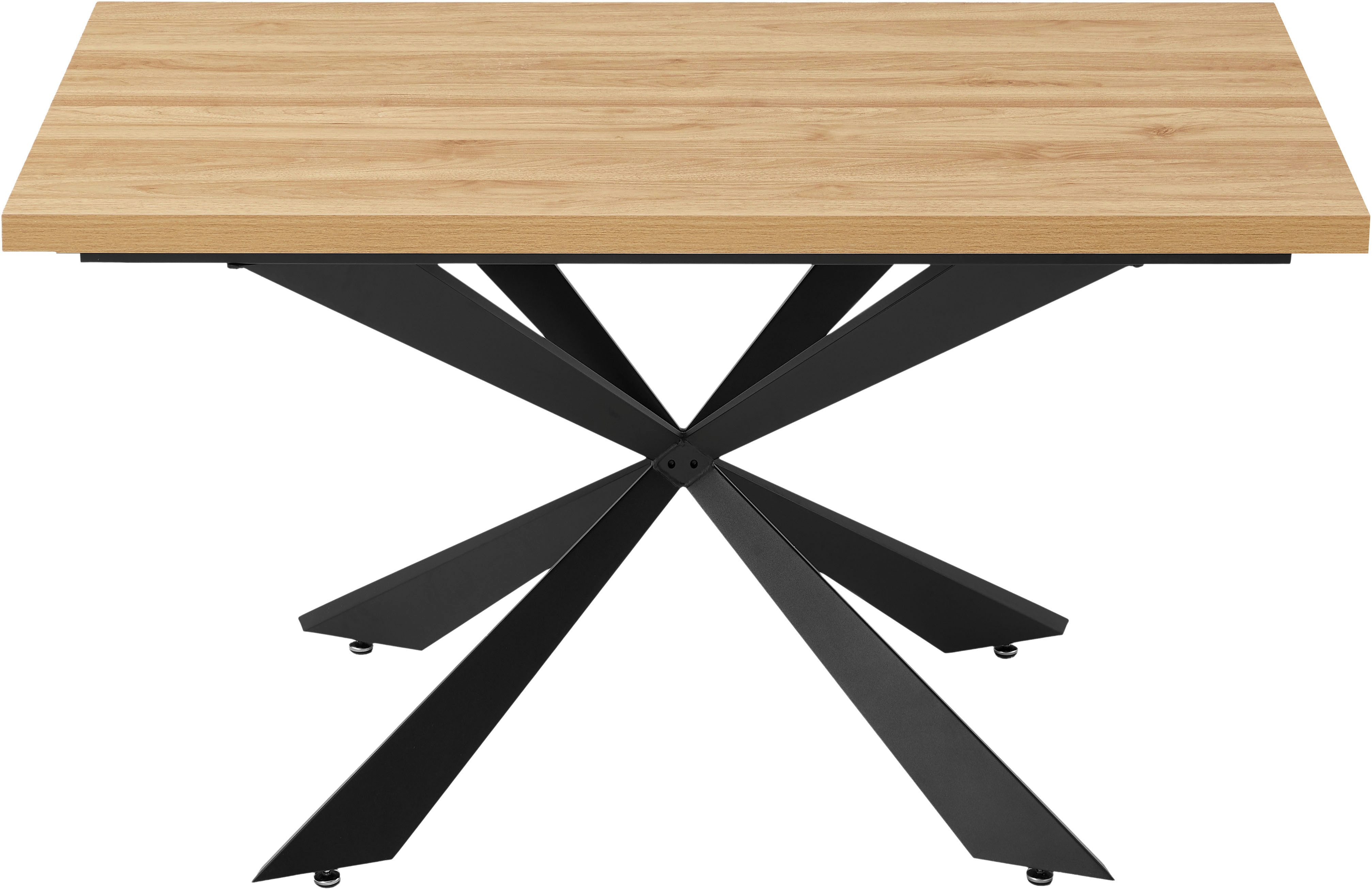 Home affaire Esstisch Cusey, Melaminbeschichtung mit naturgetreuer Holzmaserung, verschiedene Maße