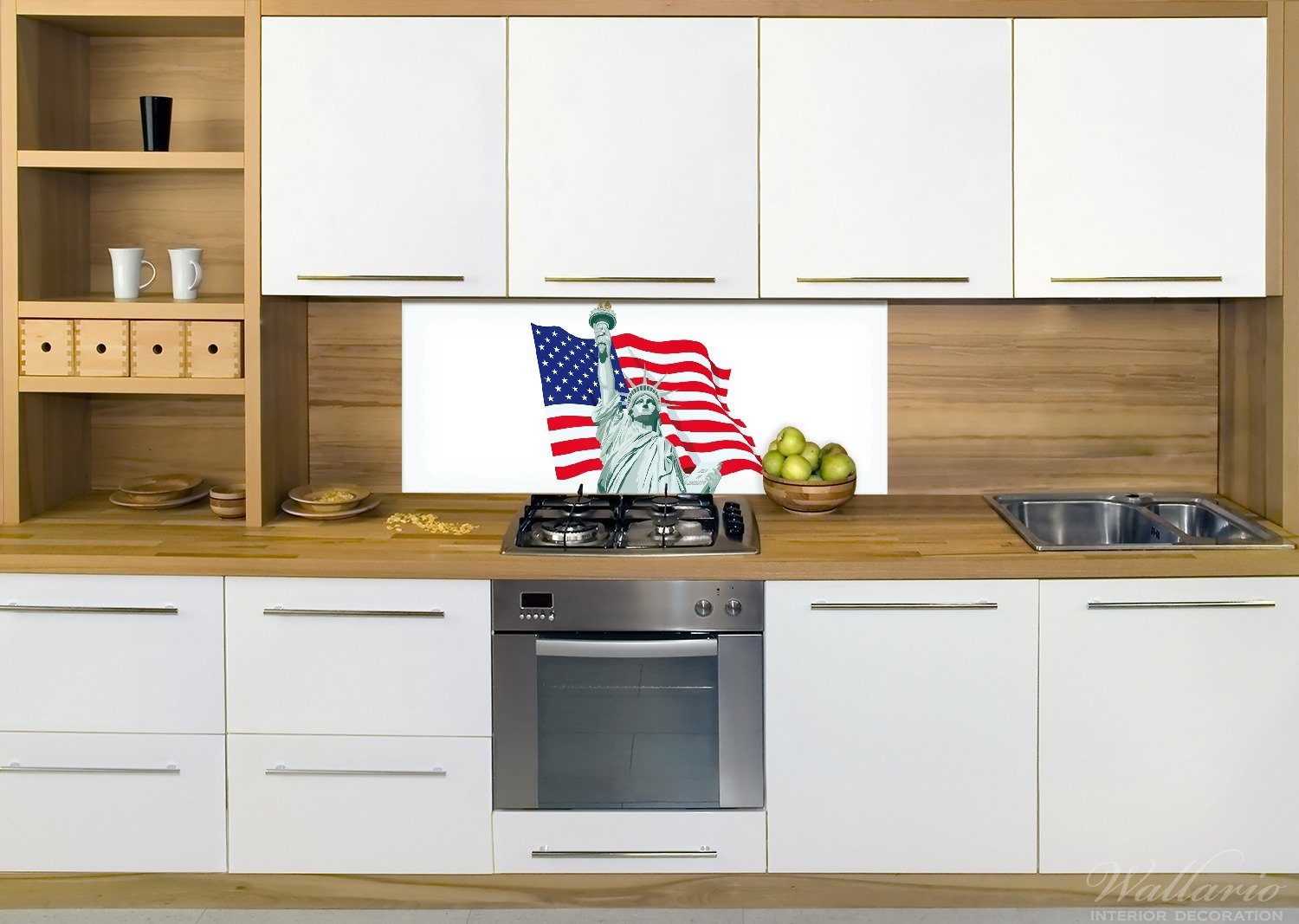USA, Küchenrückwand (1-tlg) Freiheitsstatue Wallario