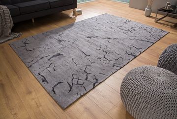 Teppich FIRE & EARTH 240x160cm grau, riess-ambiente, rechteckig, Höhe: 10 mm, dezentes Muster · Wohnzimmer