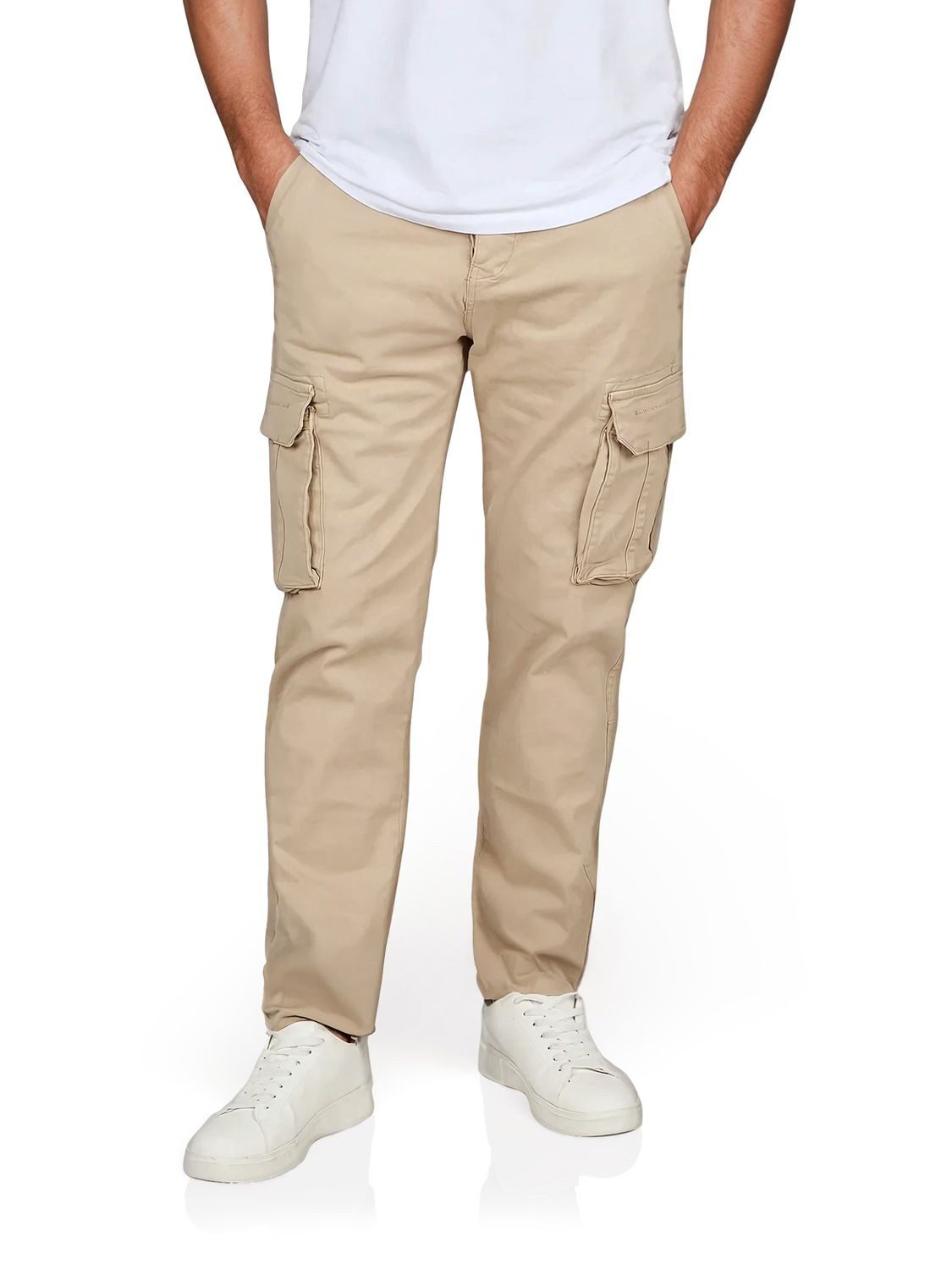 DENIMFY Cargohose Herren Stoffhose DFLuke Tapered Fit Freizeithose mit Stretch
