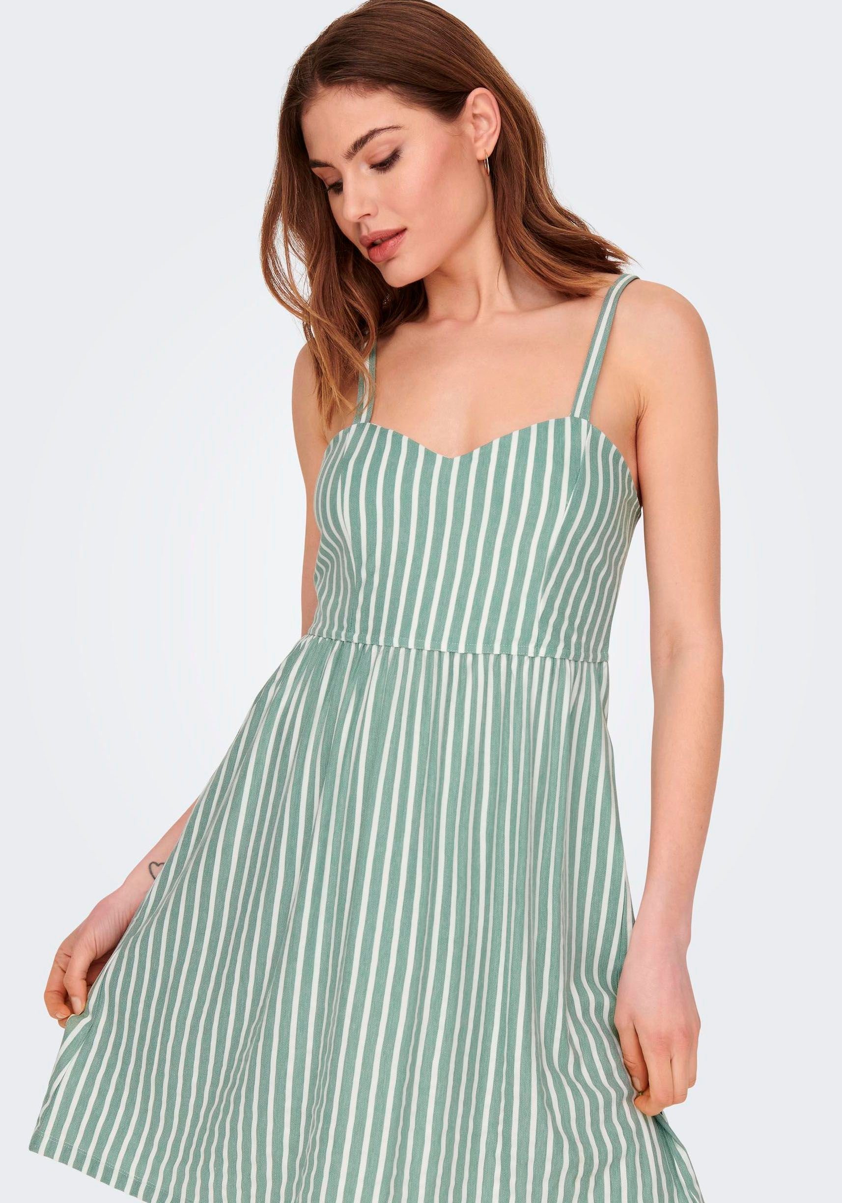 DANCER Green ONLSHARON Stripes:CLOUD ONLY DRESS Trägerkleid Jacket S/L JRS