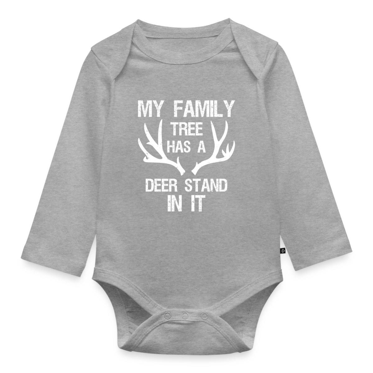 Spreadshirt Langarmbody Stammbaum Witz Für Jäger Tages Baby Body Langarm (1-tlg)