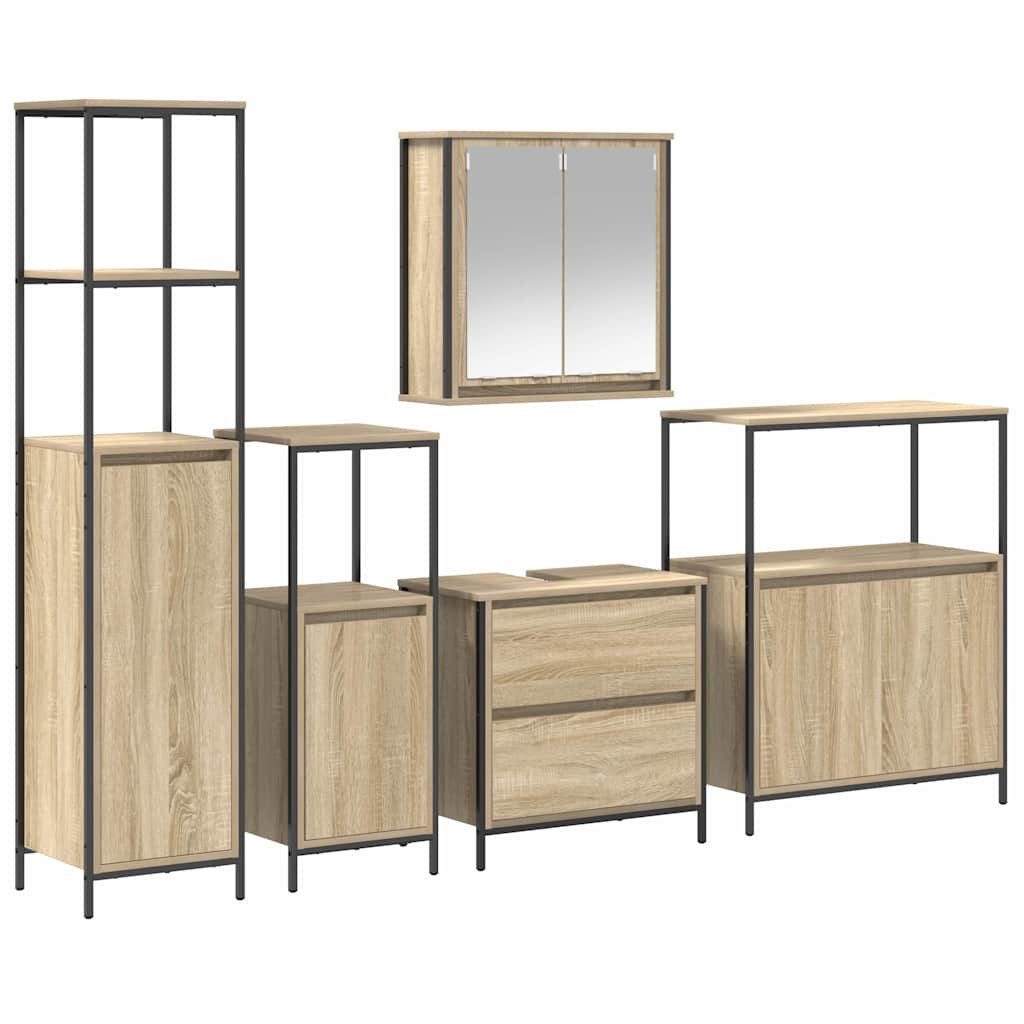 vidaXL Badezimmer-Set Badezimmermöbel Set 5 pcs günstig online kaufen
