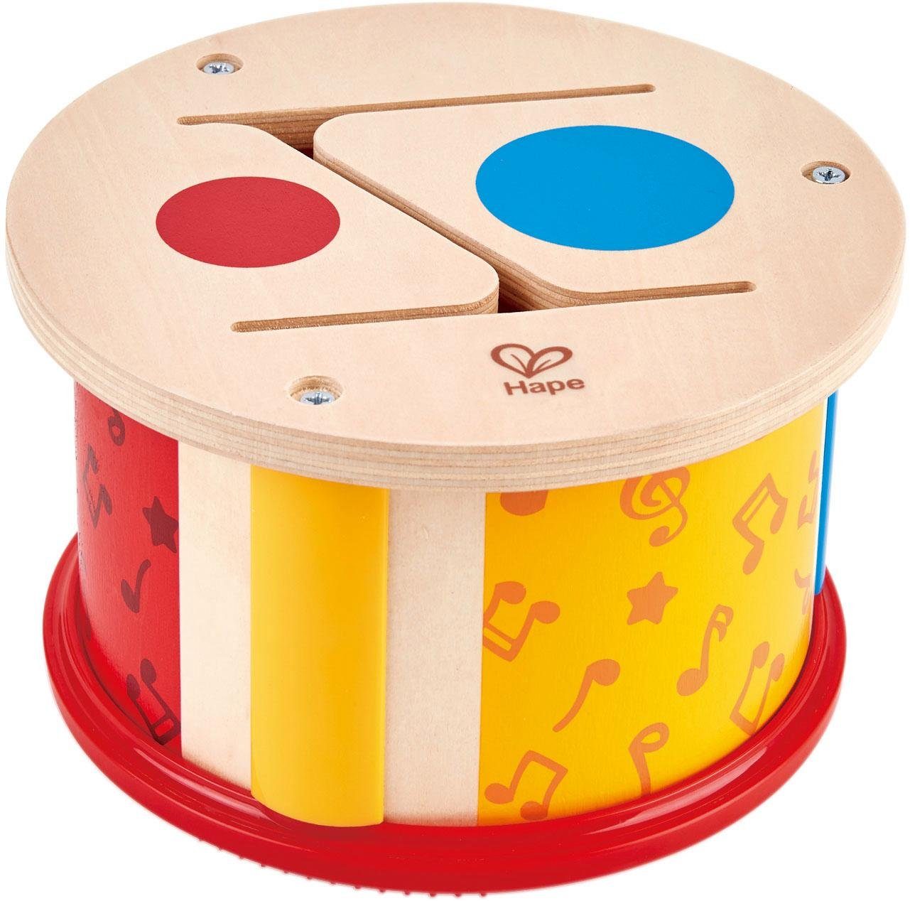 Hape Spielzeug-Musikinstrument Doppelseitige Kinder Trommel günstig online kaufen