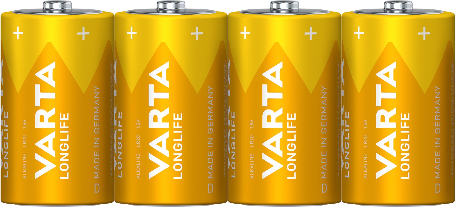 VARTA LONGLIFE D, 4er Folie Batterie